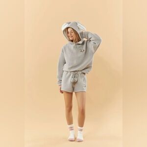 Forever 21 Disney Bunny Sherpa Hoodie and Shorts Sleep Set
